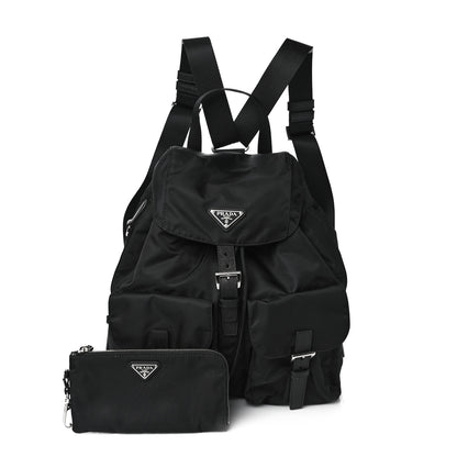 Prada Re-Nylon Saffiano Medium Backpack Black 1 of 9