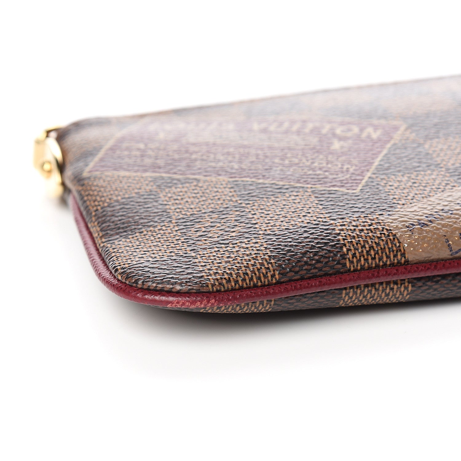 Louis Vuitton Damier Ebene Trunks Labels Pochette Milla MM 7 of 10