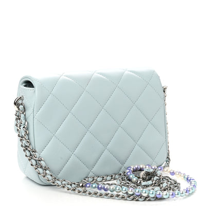 Chanel Lambskin Quilted Mini My Perfect Flap Light Blue 3 of 11