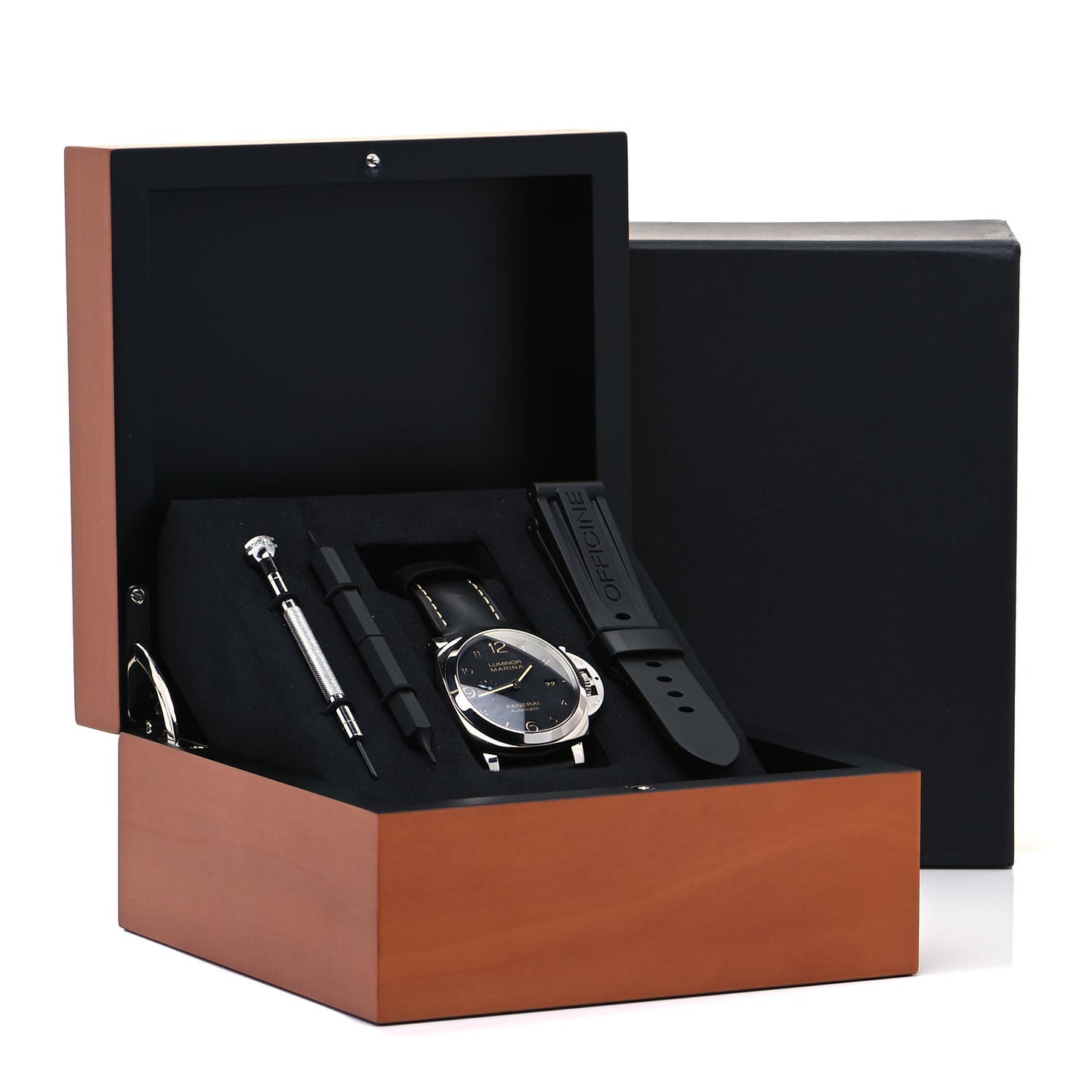 Stainless Steel Calfskin 44mm Luminor Marina 1950 Automatic Watch Black PAM01359