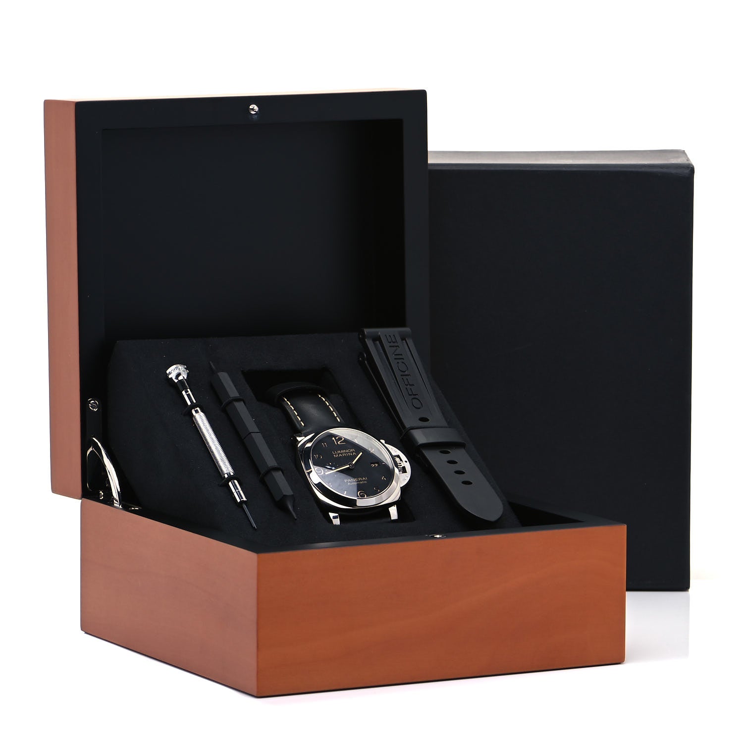 Panerai Stainless Steel Calfskin 44mm Luminor Marina 1950 Automatic Watch Black PAM01359 5 of 5