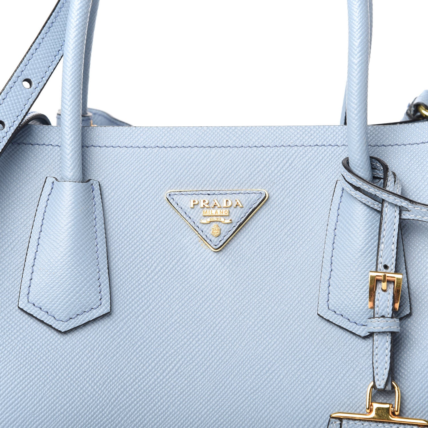 Prada Saffiano Cuir Large Double Bag Astrale 10 of 14