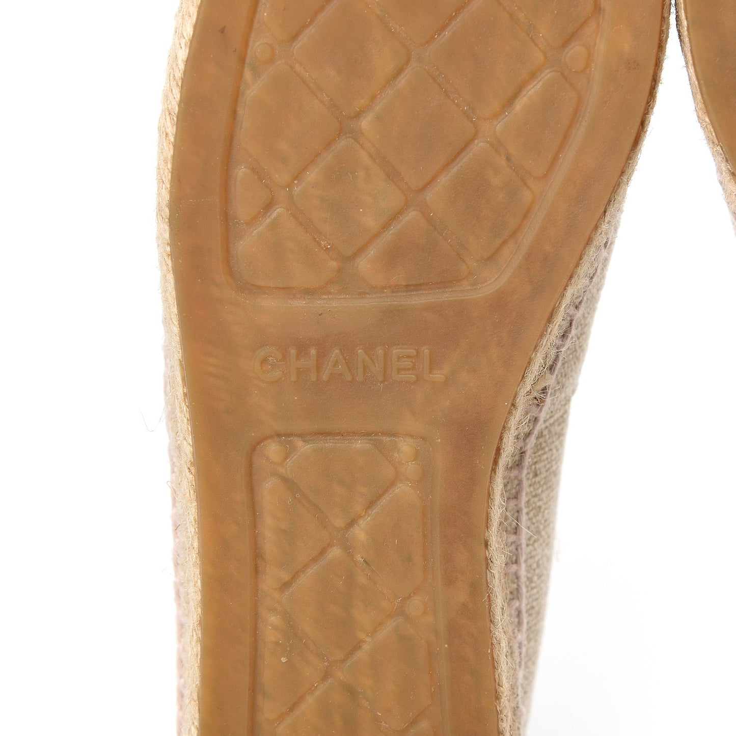 Toile Sequin CC Espadrilles 40 Beige Black