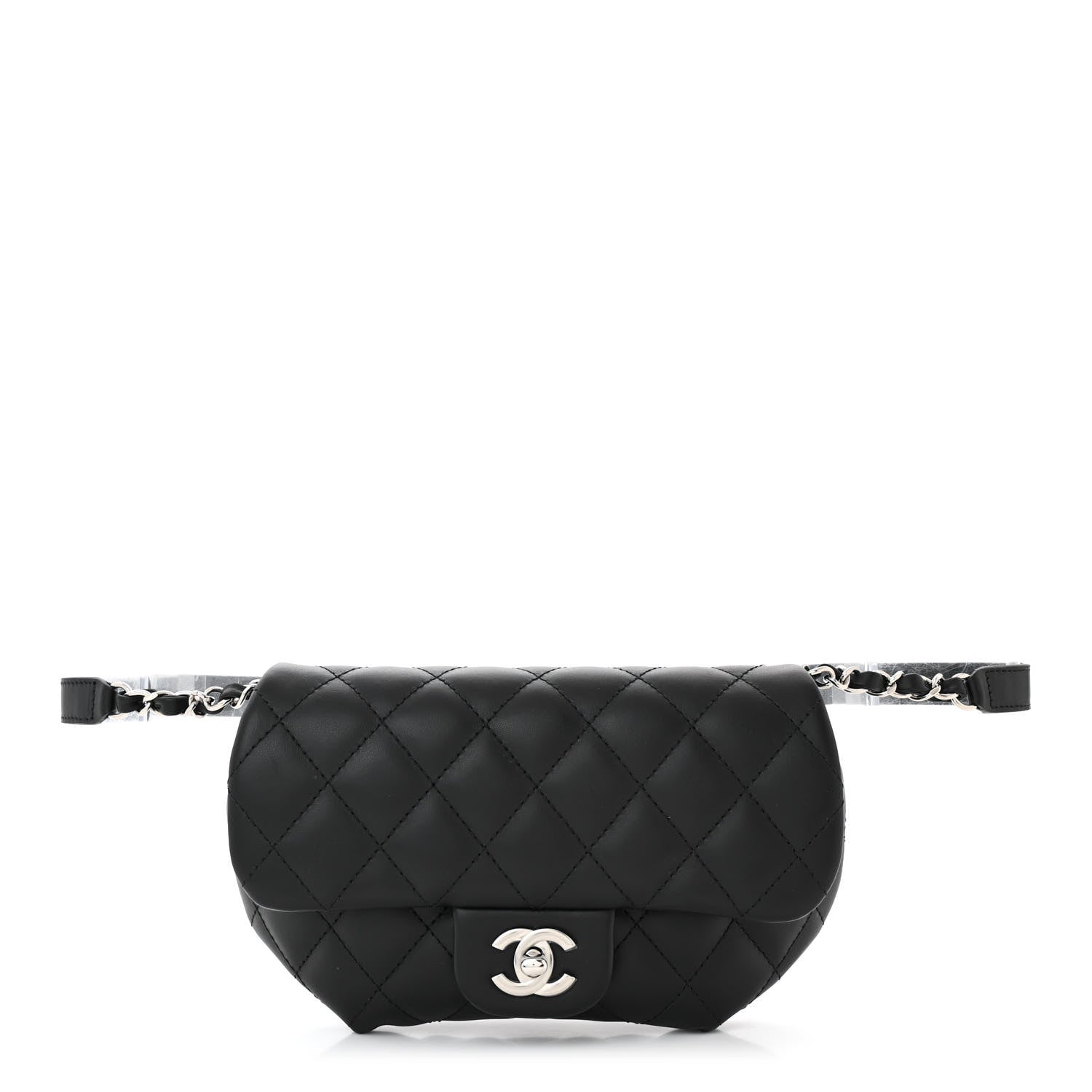 Chanel Calfskin Quilted CC Uniform Flap Belt Bag Black 1 of 11