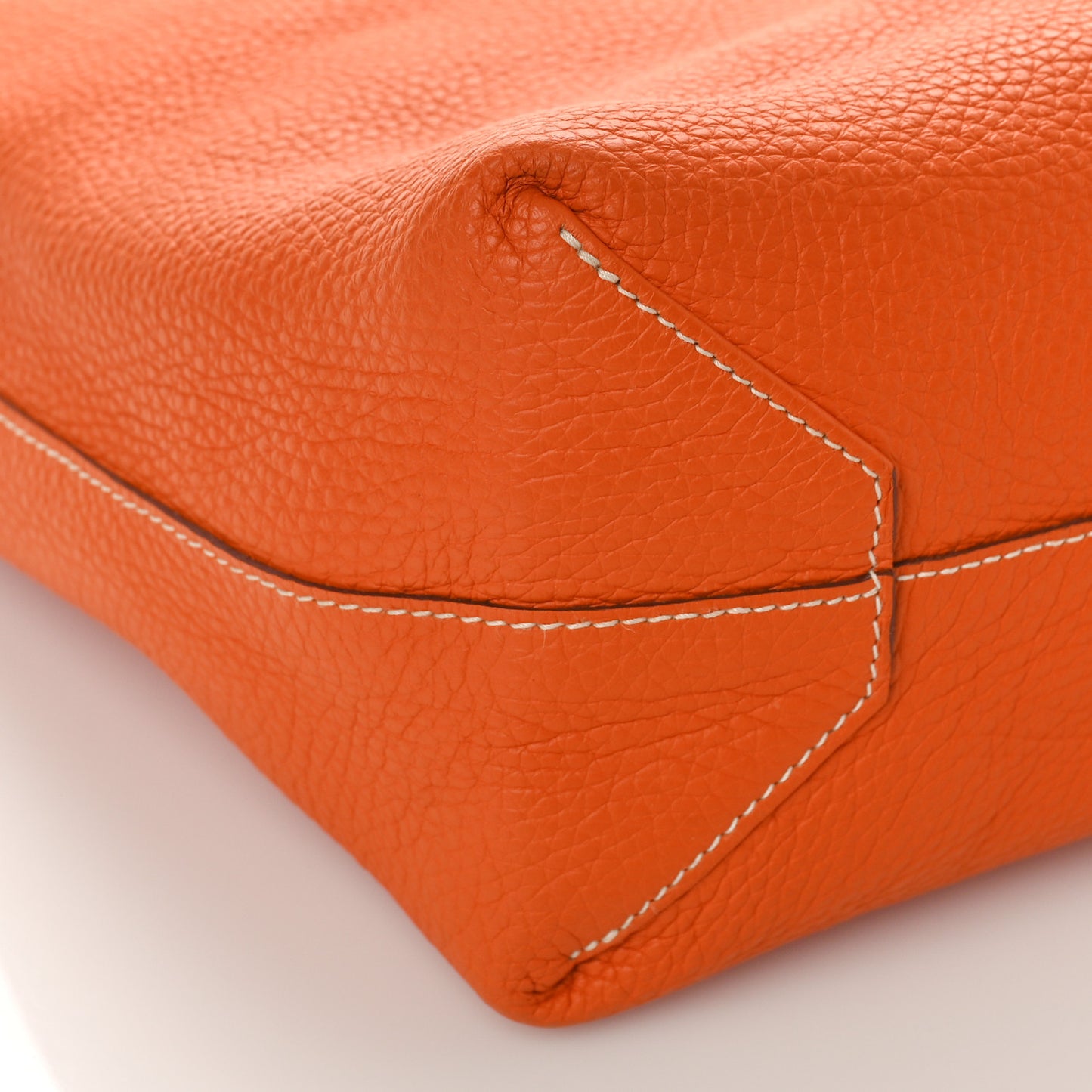 Taurillon Clemence Double Sens 45 Reversible Tote Orange Gold