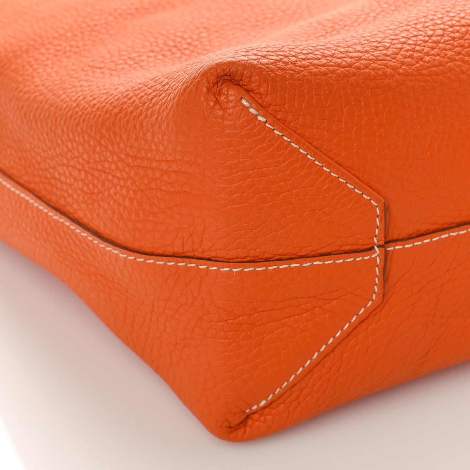 Hermes Taurillon Clemence Double Sens 45 Reversible Tote Orange Gold 6 of 10