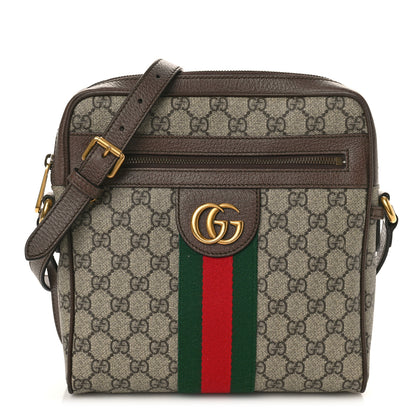 Gucci GG Supreme Monogram Web Small Ophidia Messenger Bag Brown 1 of 9