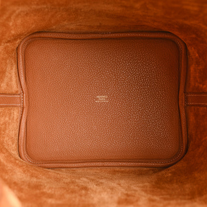 Hermes Taurillon Clemence Picotin Lock 22 MM Gold 5 of 11