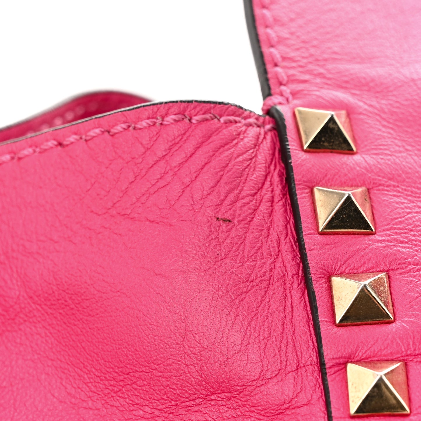 Vitello Medium Rockstud All Over Tote Pop Fuxia