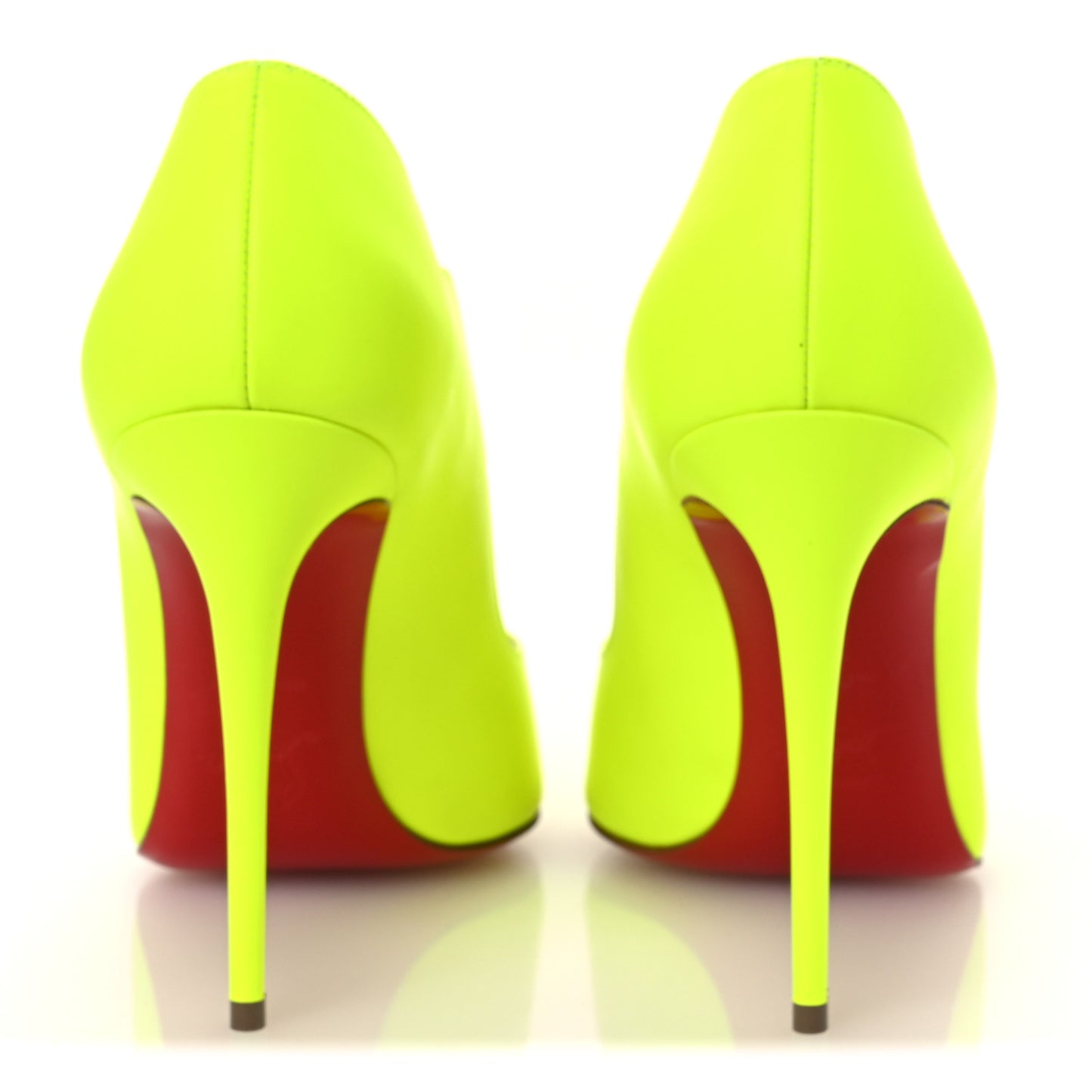 Calfskin Hot Chick 100 Pumps 38 Fluo Yellow