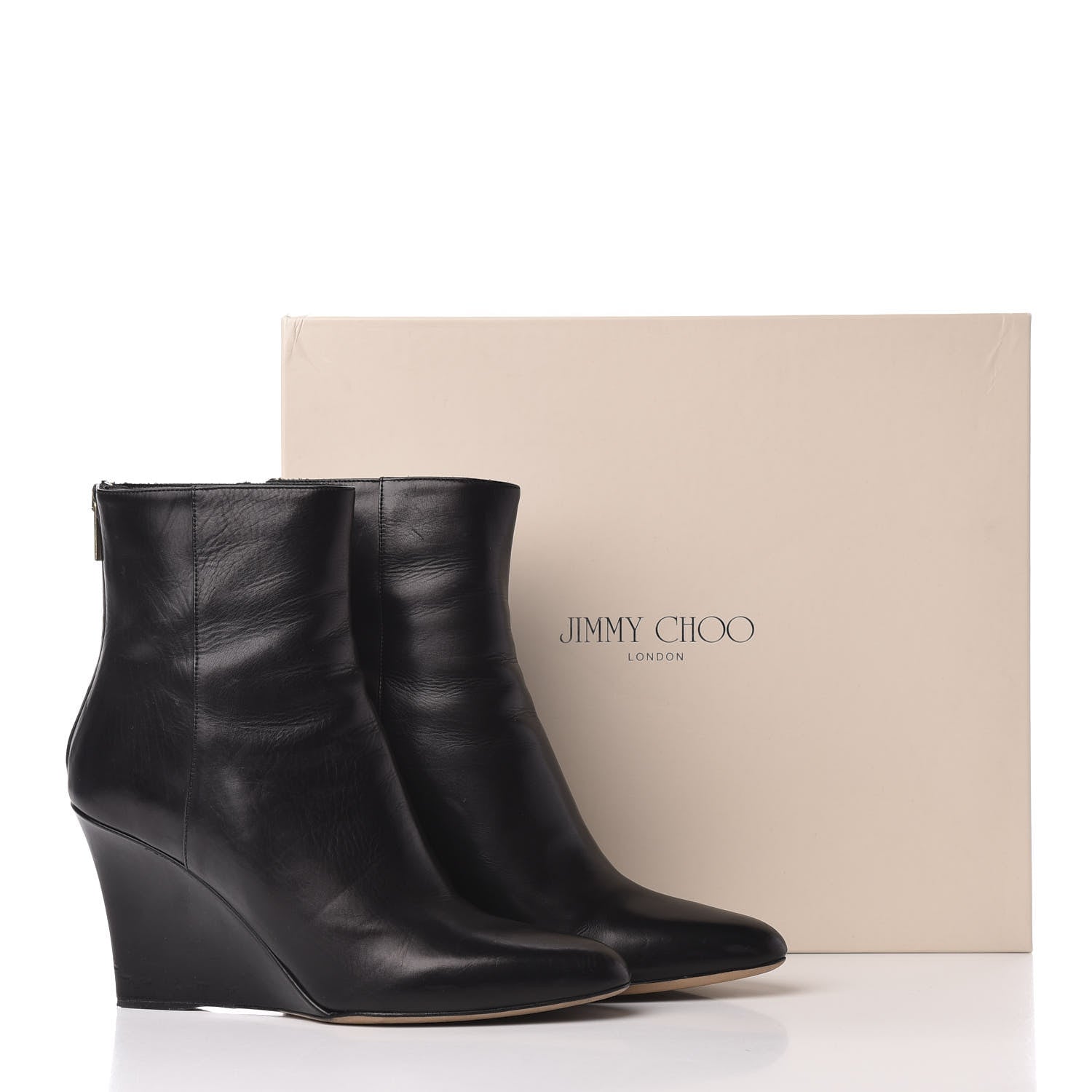 Jimmy Choo Calfskin Mayor Ankle Boots 39 Black 10 of 10