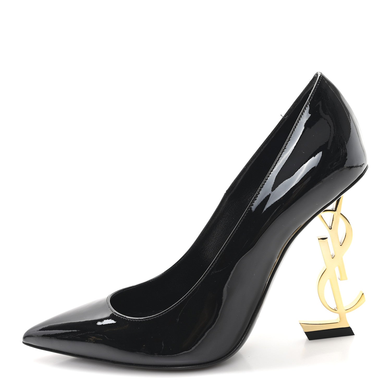 Saint Laurent Patent Opyum 110 Pumps 36.5 Black Gold 1 of 10
