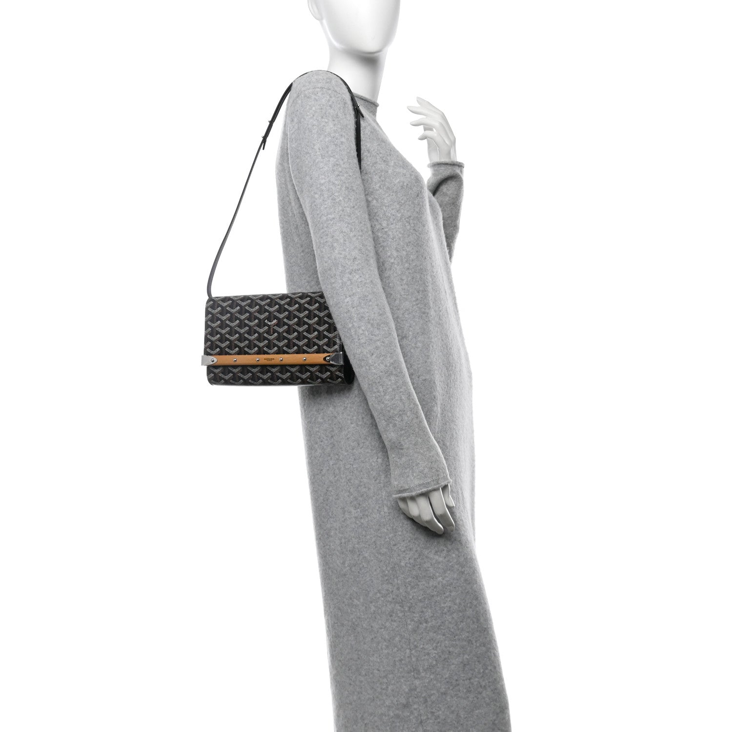 Goyard Goyardine Monte Carlo Bois Clutch With Strap Black 2 of 9