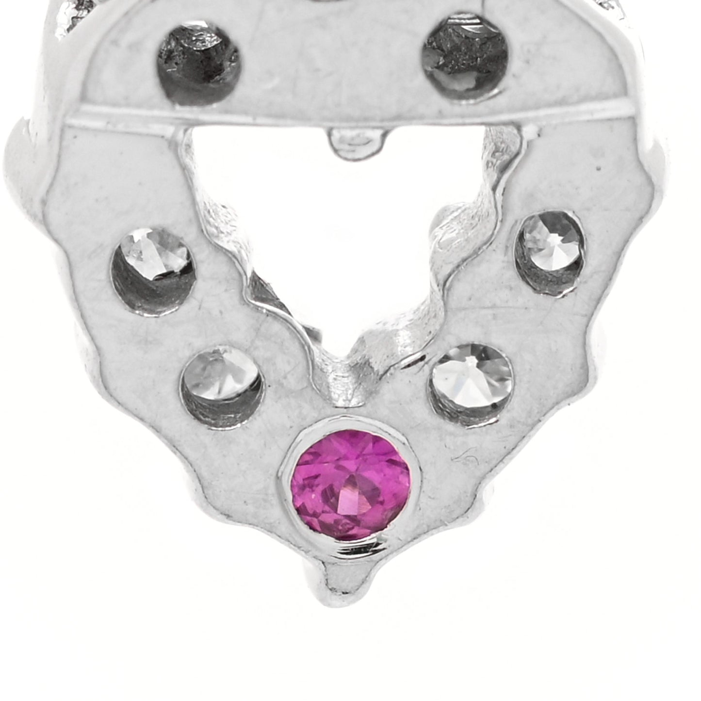 18K White Gold Diamond Tiny Treasures Heart Pendant Necklace