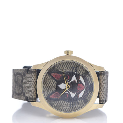 Gucci Stainless Steel Canvas 38mm G-Timeless GG Supreme Bosco Quartz Watch Brown 2 of 5