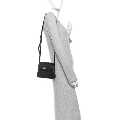 Chanel Lambskin Quilted Crossbody Flap Black 2 of 14