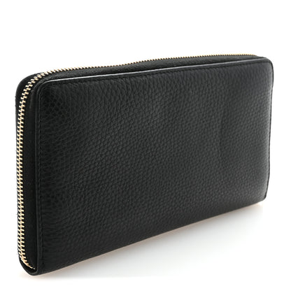 Gucci Pebbled Calfskin Soho Zip Around Wallet Black 3 of 8