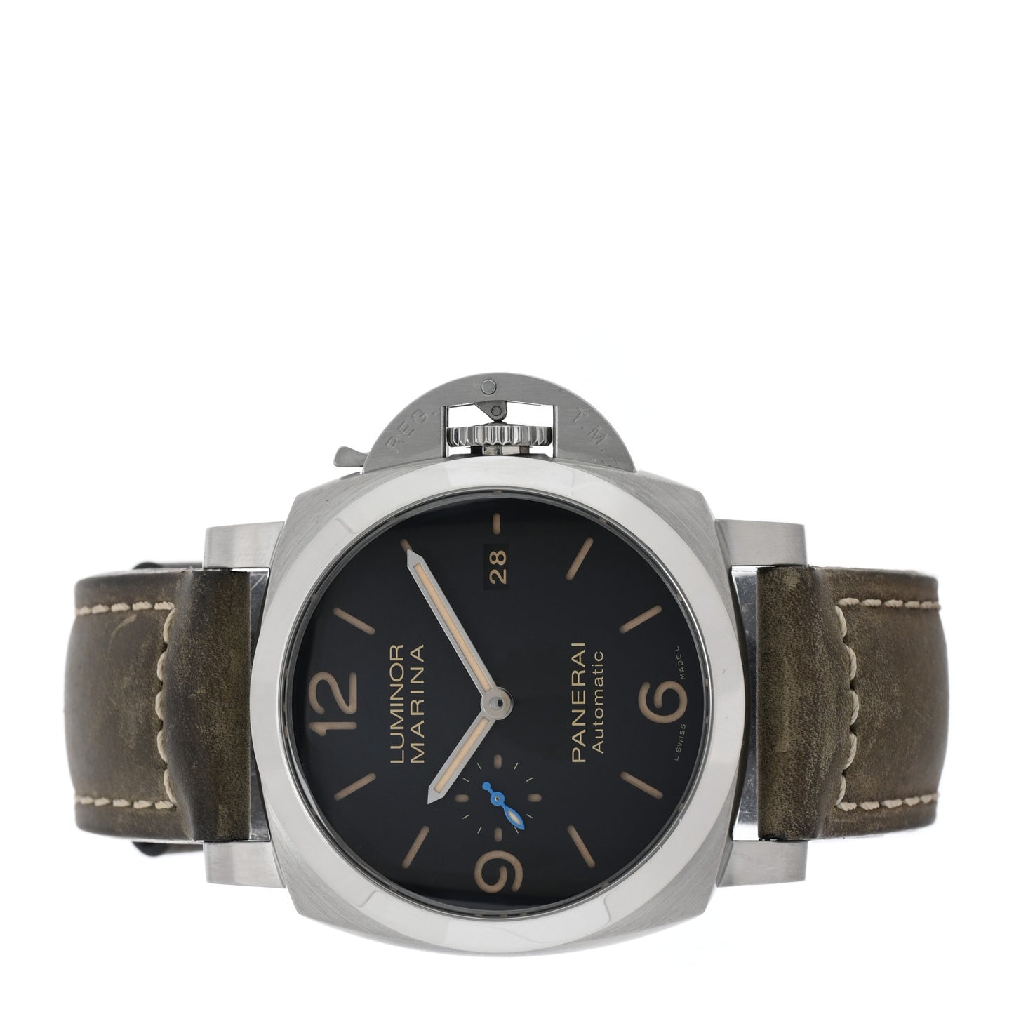 Stainless Steel Calfskin 44mm Luminor Marina 1950 3 Days Automatic Watch Black PAM01312