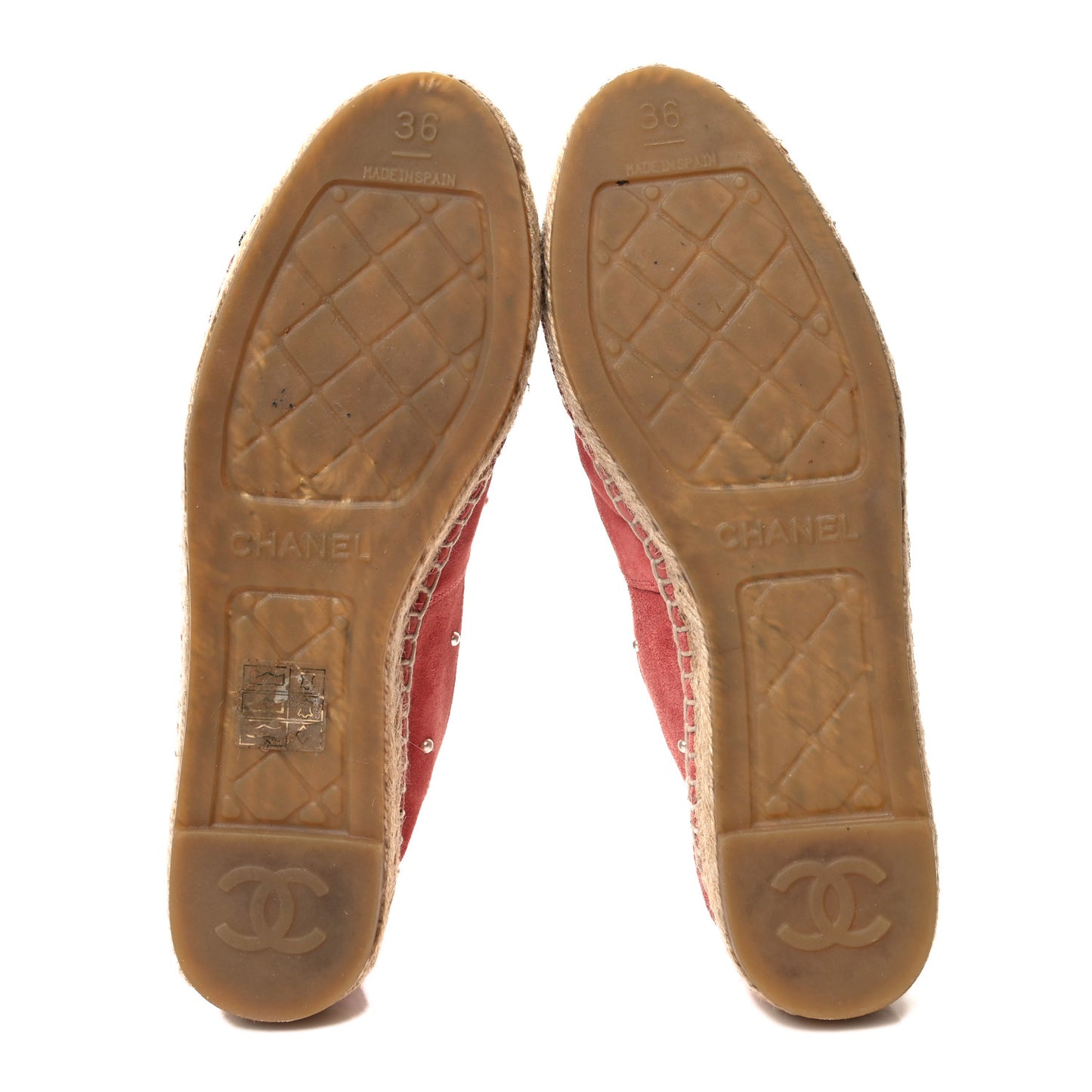 Suede Pearl CC Espadrilles 36 Pink Black