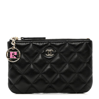 Chanel Lambskin Quilted Small No. 5 Cosmetic Case Black 1 of 7