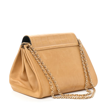 Chanel Lambskin Chocolate Bar Accordion Flap Beige 3 of 9