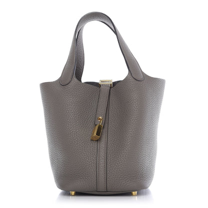 Hermes Taurillon Clemence Picotin Lock 18 PM Etain 1 of 10