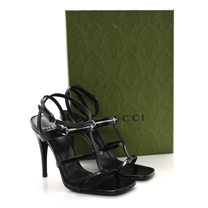 Gucci Nappa Regent Strappy Horsebit Sandals 38 Black 9 of 9