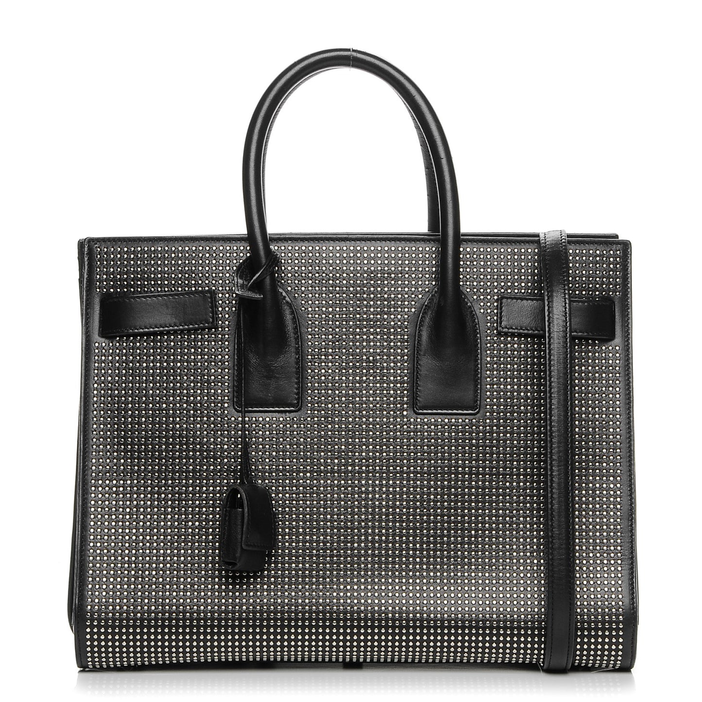 Calfskin Studded Small Sac De Jour Black