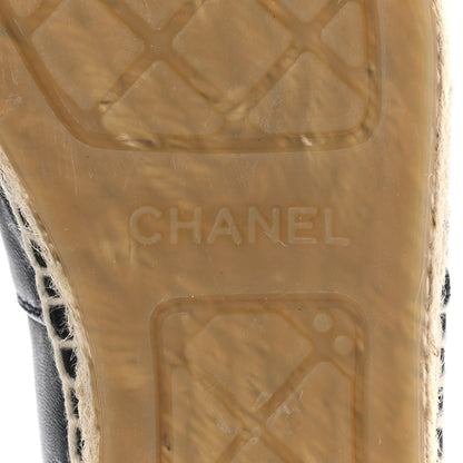 Chanel Lambskin CC Espadrilles 39 Black 7 of 11