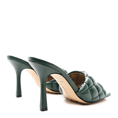 Bottega Veneta Nappa Matelasse Padded Mule Sandals 39 Pine Green 4 of 9