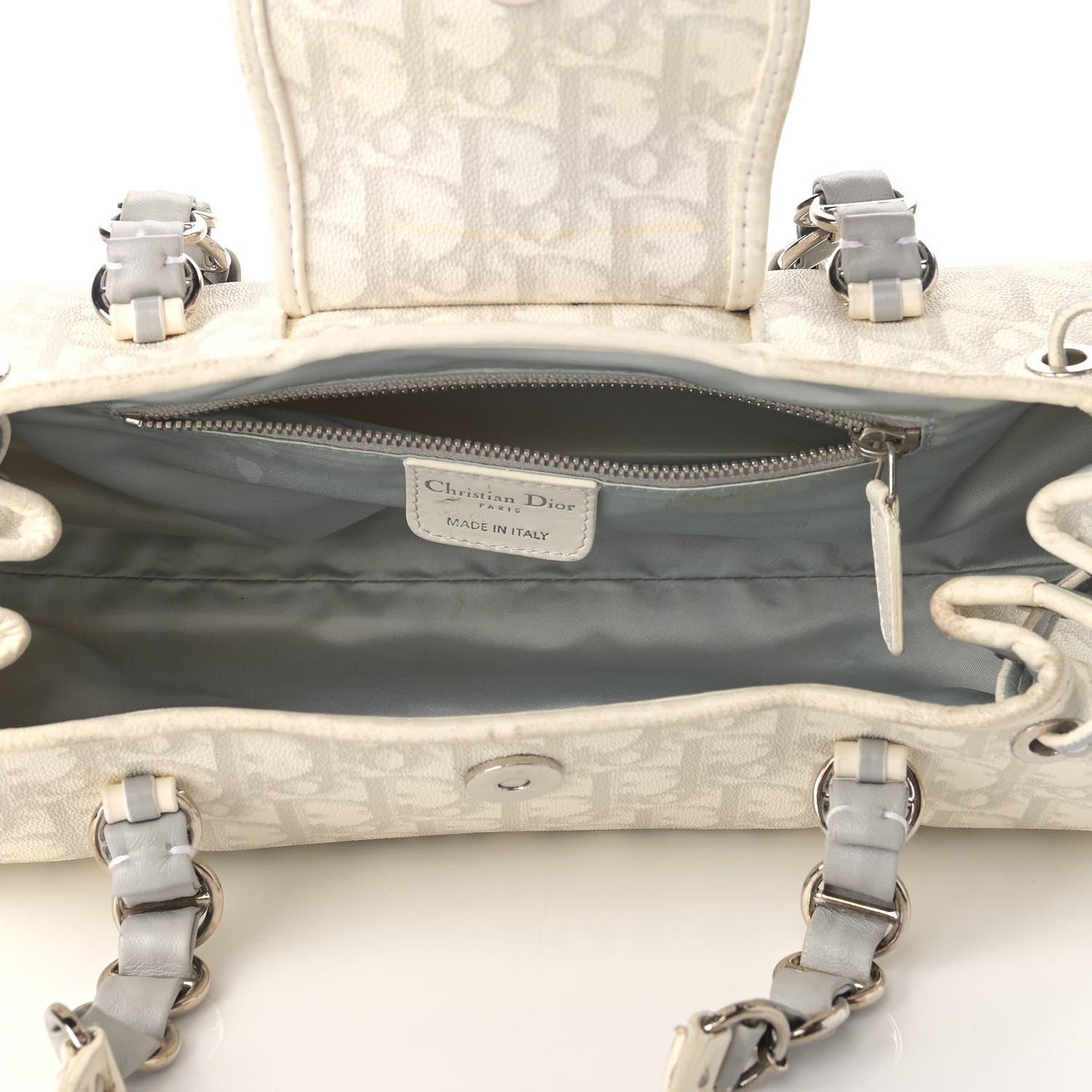 Christian Dior Monogram Romantique Trotter Bag Grey 5 of 14