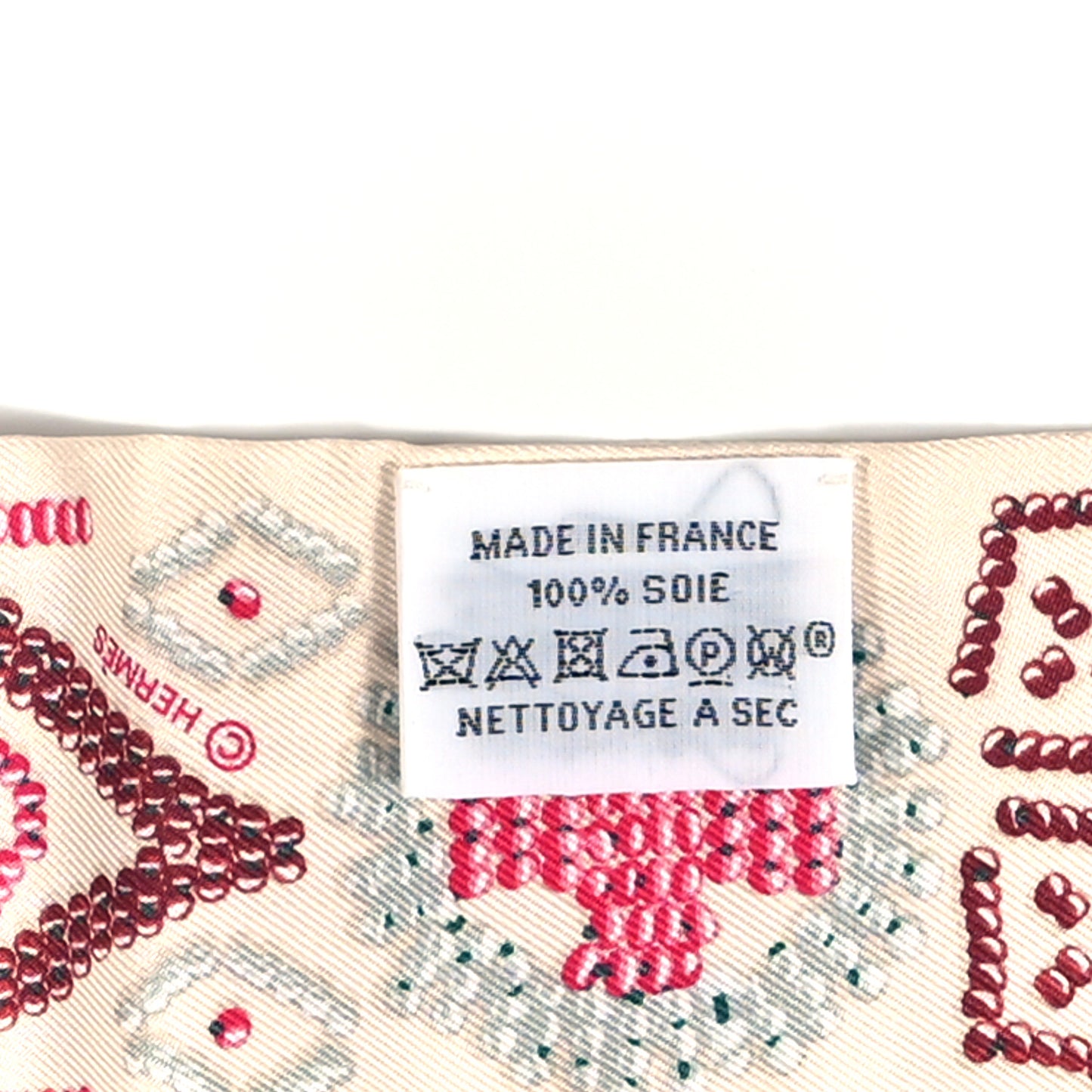 Silk Kelly En Perles Twilly Creme Framboise