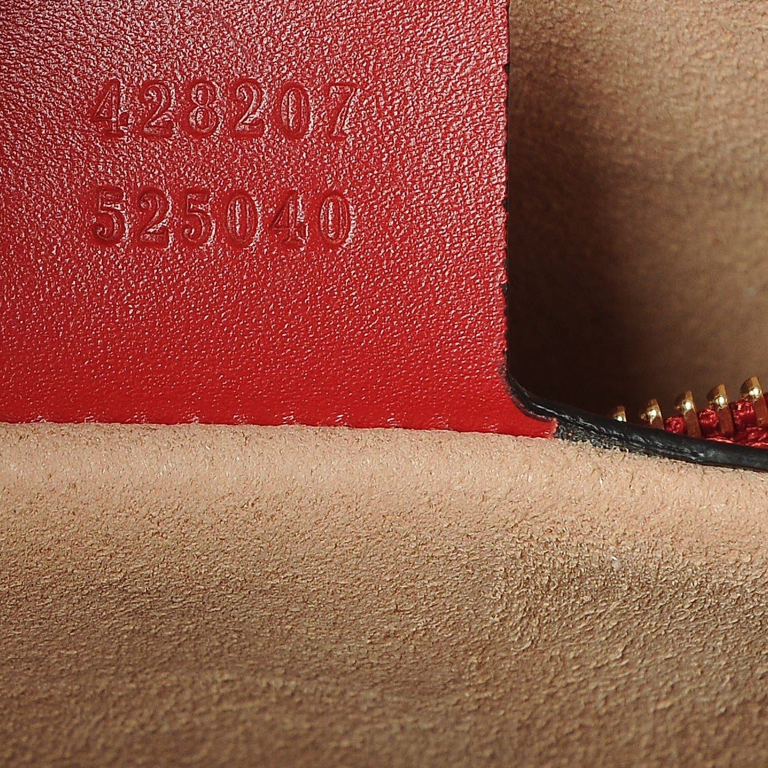 Gucci Guccissima Signature Padlock Double Handle Bag Hibiscus Red 8 of 8