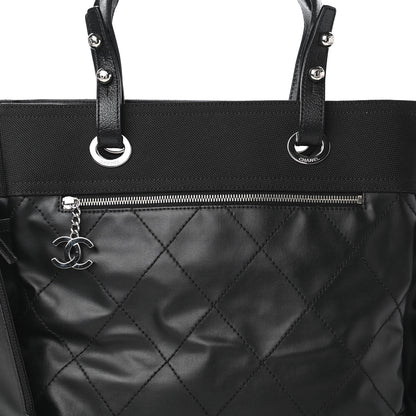 Chanel Coated Canvas Large Paris Biarritz Tote Black 10 of 10
