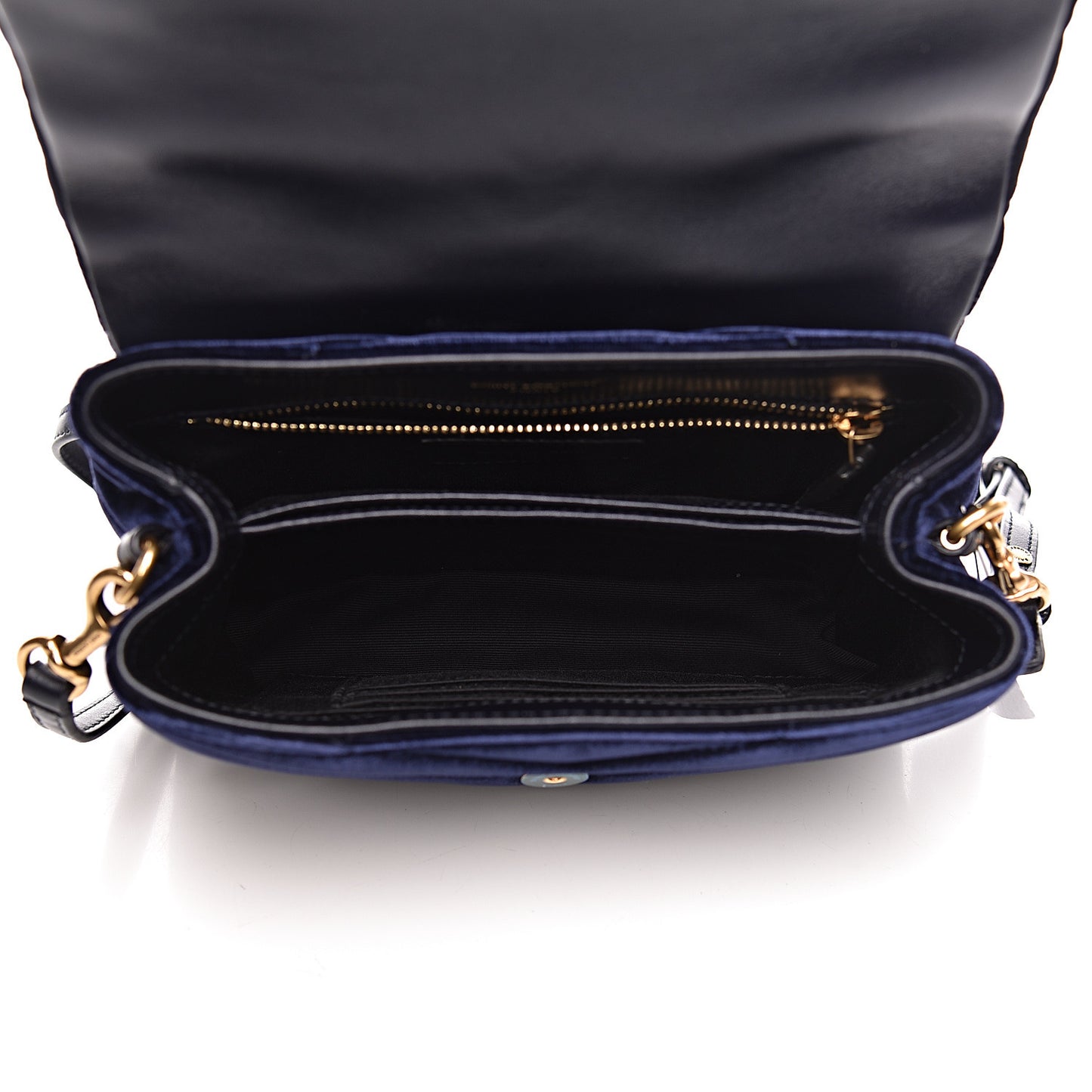 Velvet Y Quilted Monogram Toy Loulou Crossbody Bag Navy