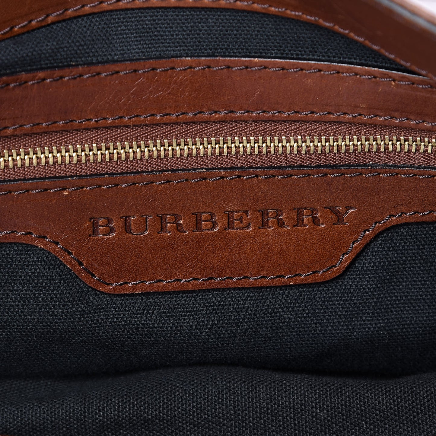 House Check Bridle Calfskin Medium Gosford Hobo Dark Tan