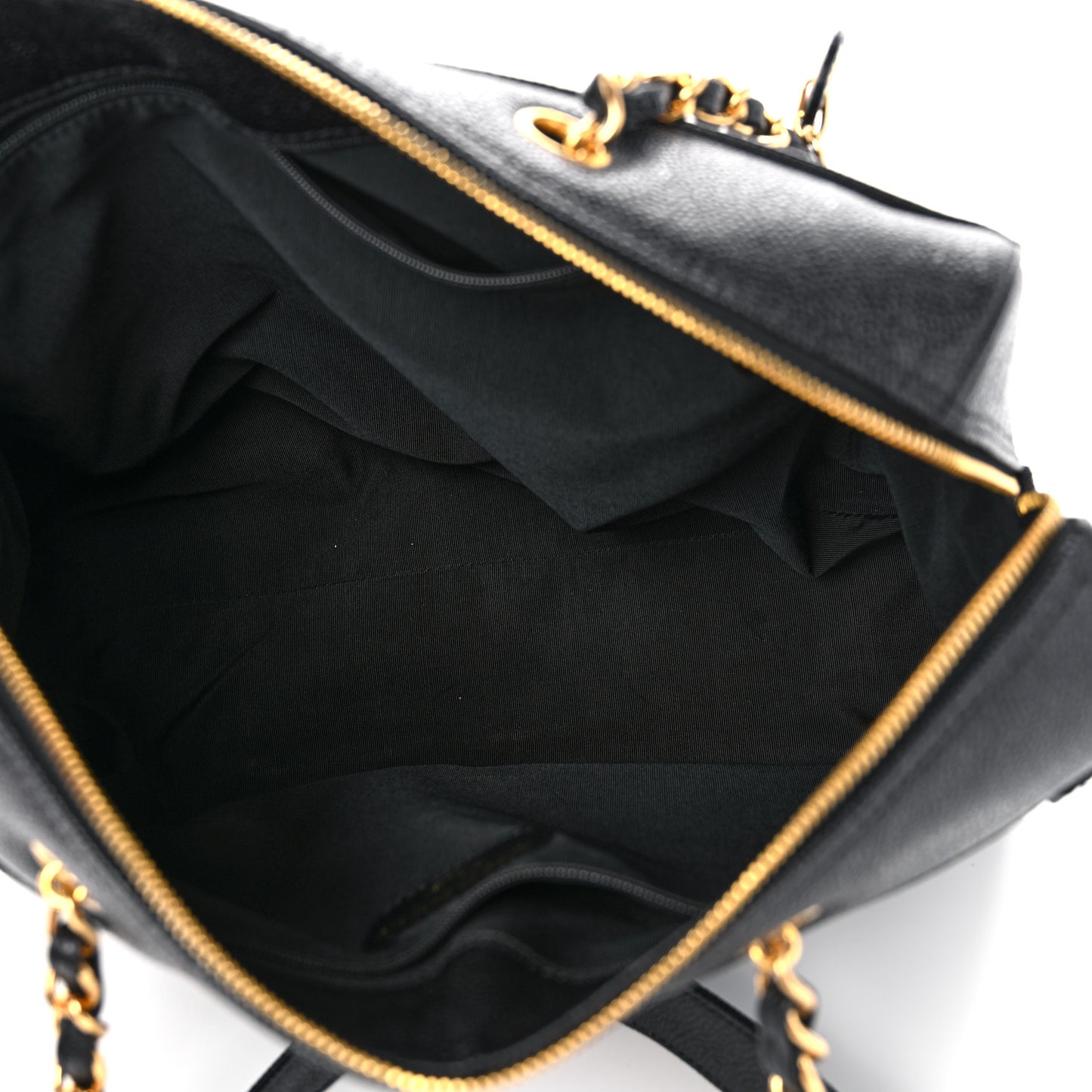 Caviar Large CC Shoulder Bag Black
