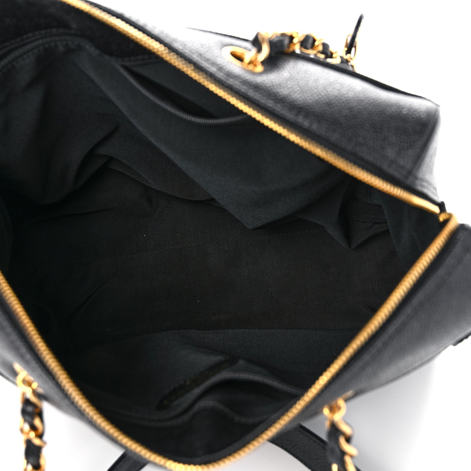 Chanel Caviar Large CC Shoulder Bag Black 5 of 10
