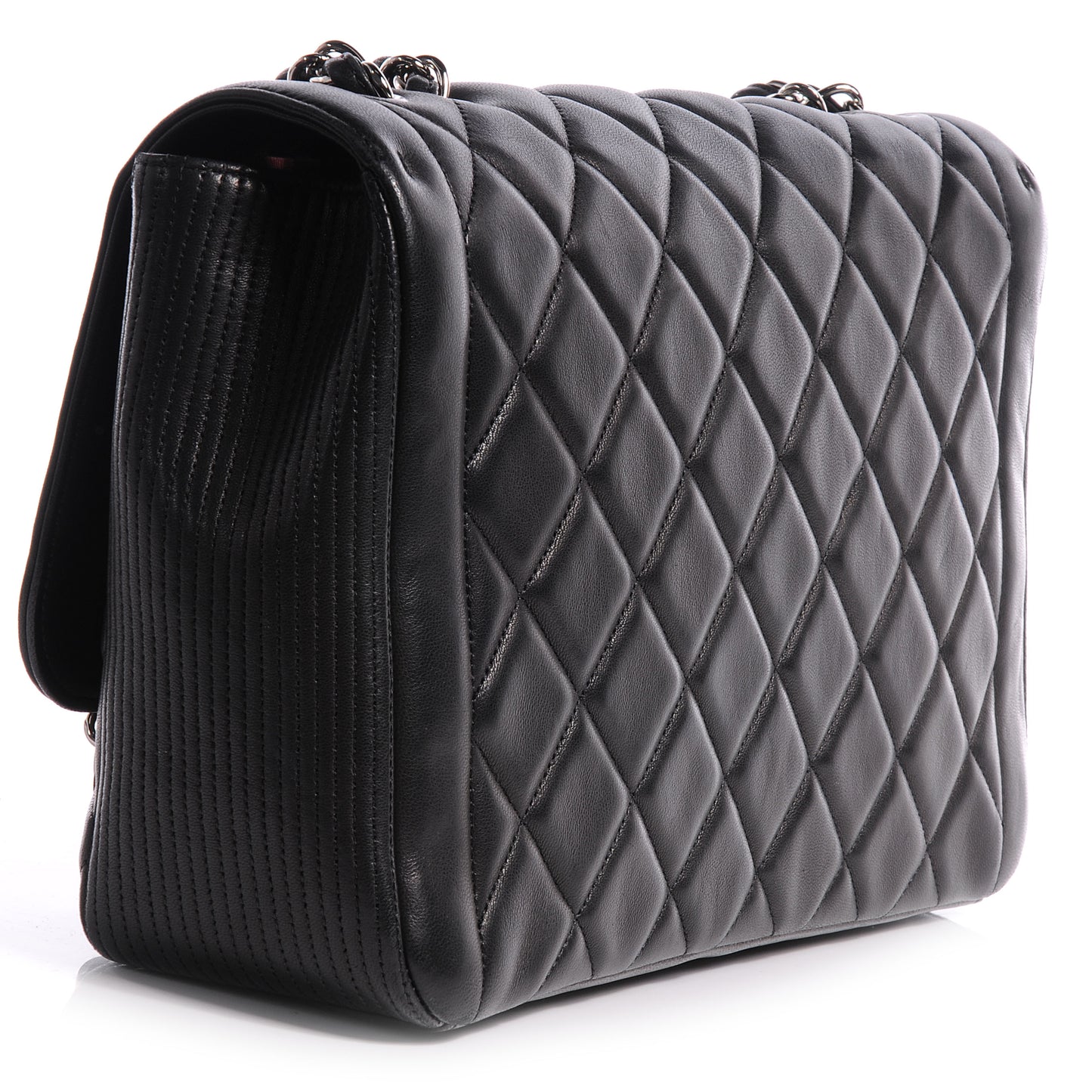 Lambskin Large Coco Rider Flap Black