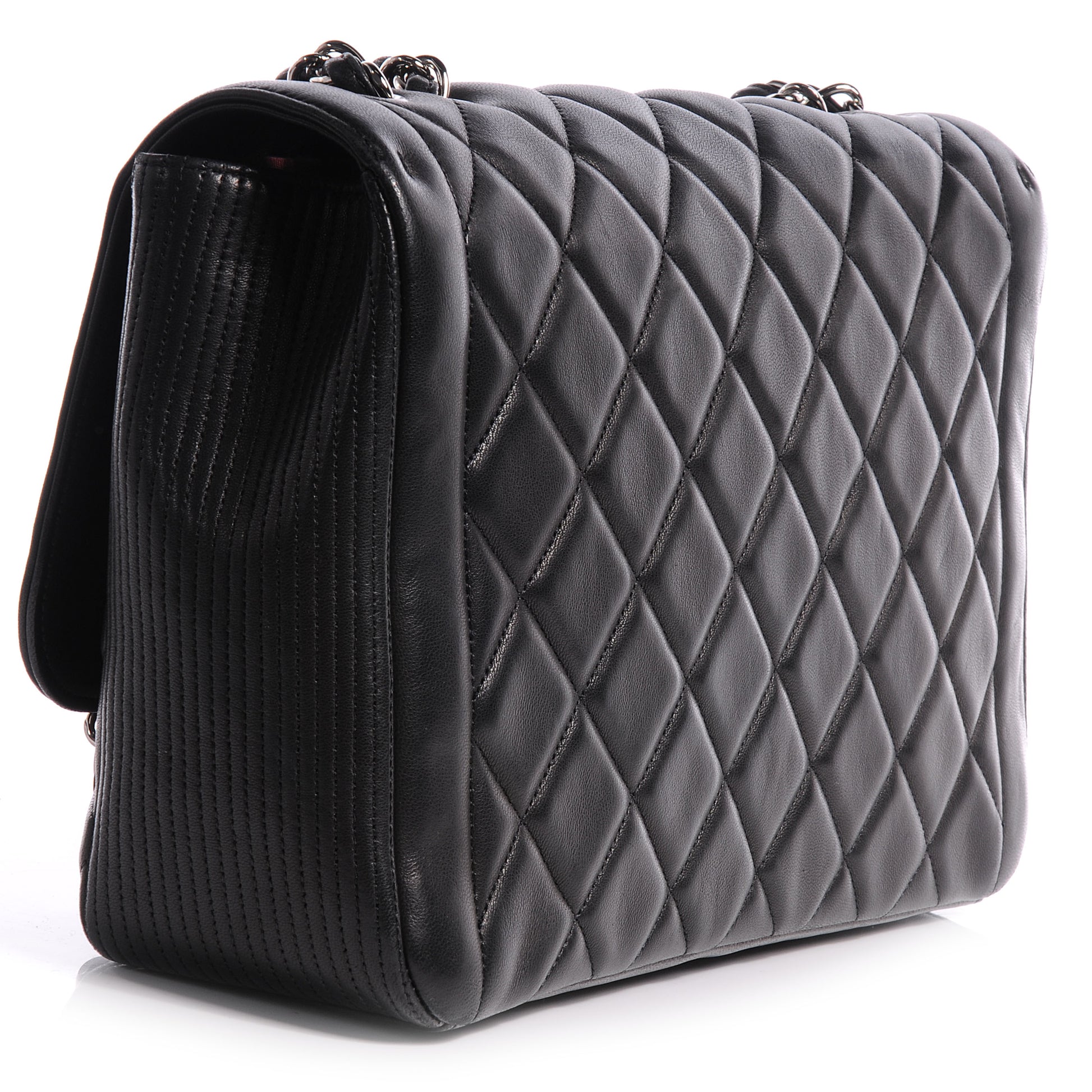 Chanel Lambskin Large Coco Rider Flap Black 3 of 8
