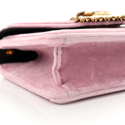 Dolce & Gabbana Velvet Small Devotion Envelope Top Handle Bag Pink 8 of 9