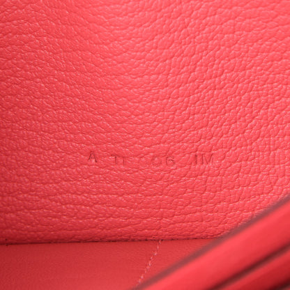 Hermes Chevre Mysore Kelly Longue Wallet Rose Azalee 7 of 9