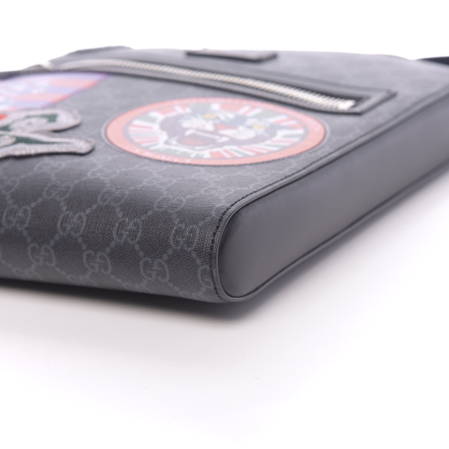 Gucci GG Supreme Monogram Night Courrier Flat Messenger Bag Black Multicolor 9 of 10