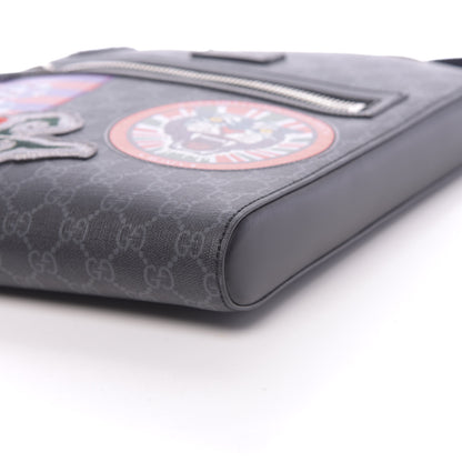 Gucci GG Supreme Monogram Night Courrier Flat Messenger Bag Black Multicolor 9 of 10