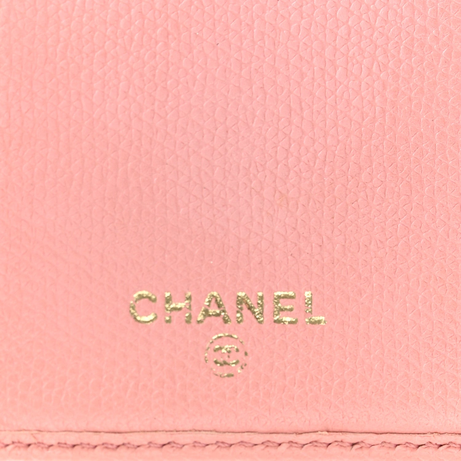 Chanel Grained Calfskin CC Button Yen Wallet Pink 6 of 13