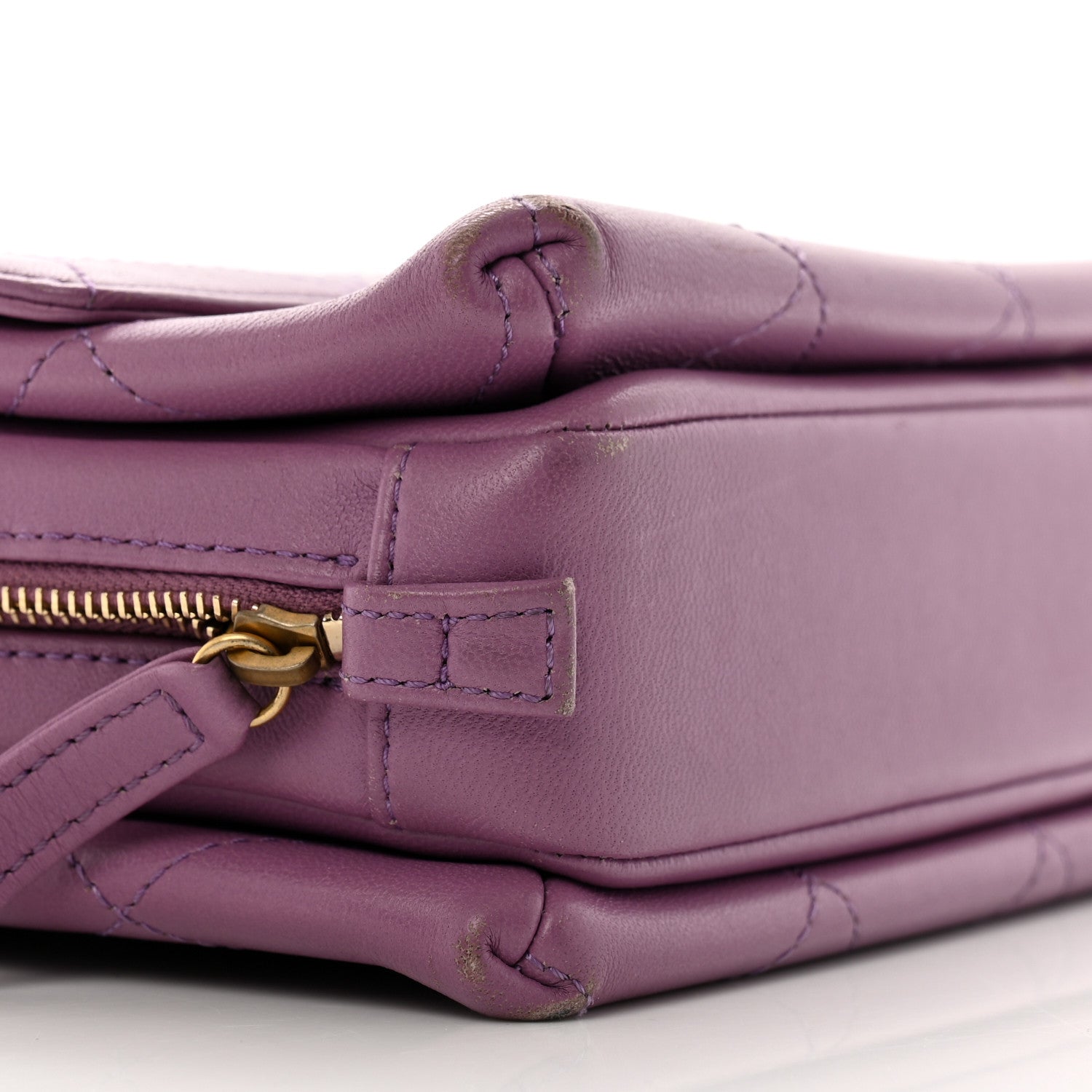 Chanel Lambskin Sleek And Chic Flap Purple 9 of 13