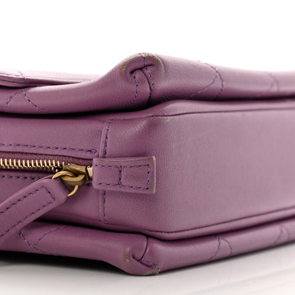 Chanel Lambskin Sleek And Chic Flap Purple 9 of 13