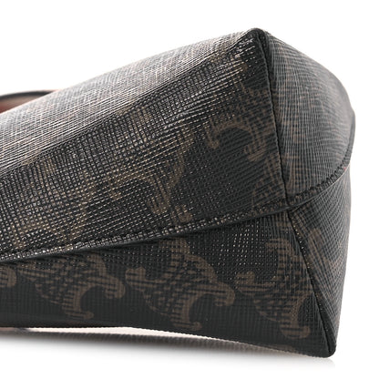 Celine Triomphe Canvas Calfskin Teen Couer Heart Bag Tan 9 of 11