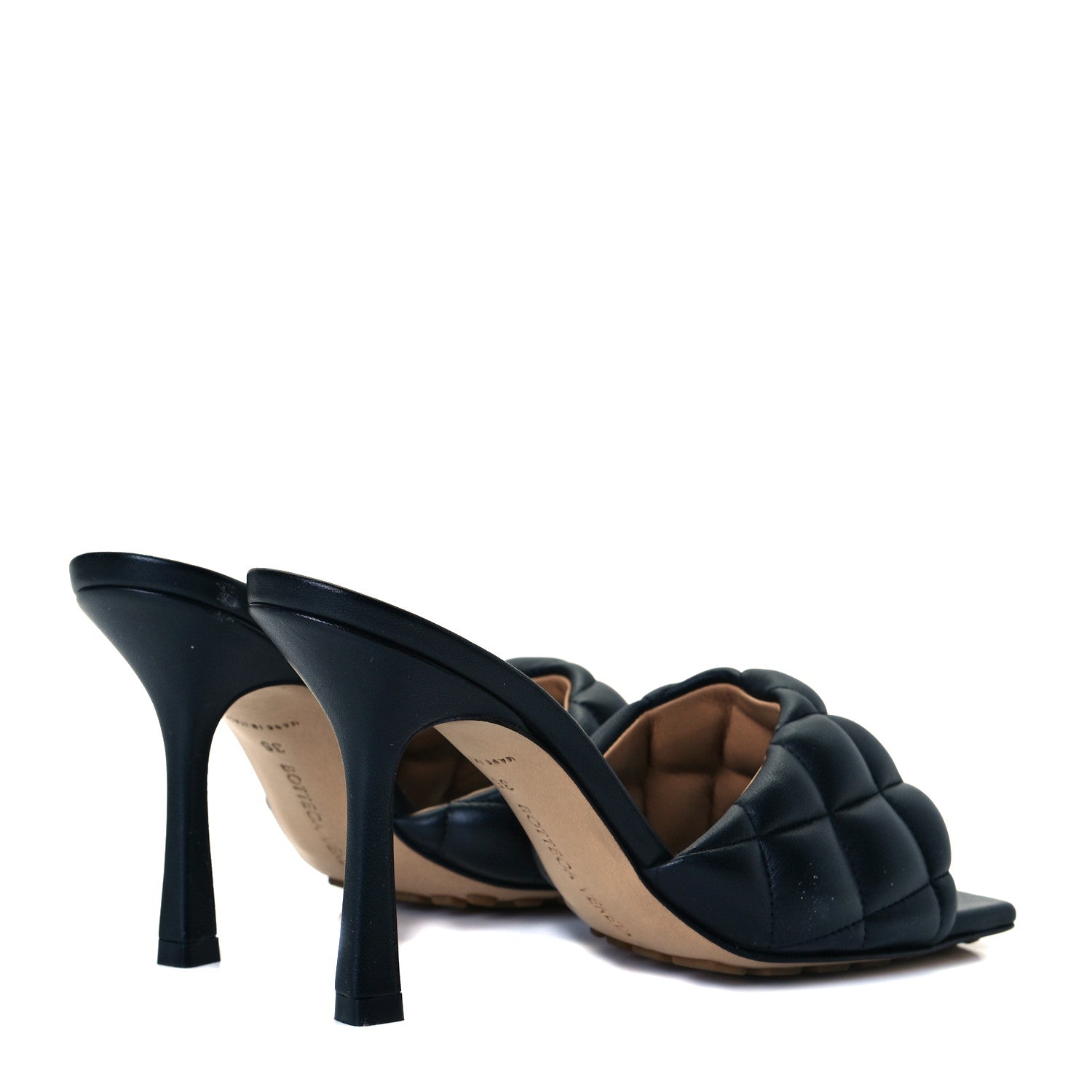 Bottega Veneta Nappa Matelasse Padded Mule Sandals 35 Black 4 of 8