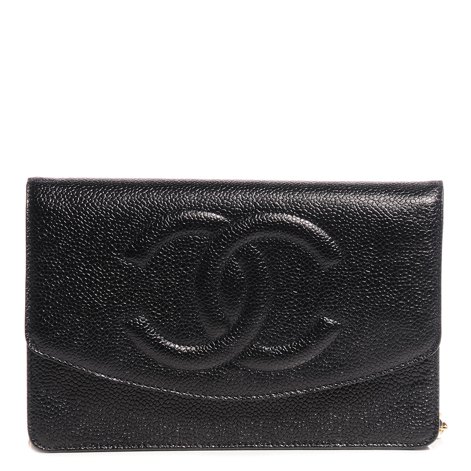 Chanel Caviar Timeless CC Wallet on Chain WOC Black 1 of 9